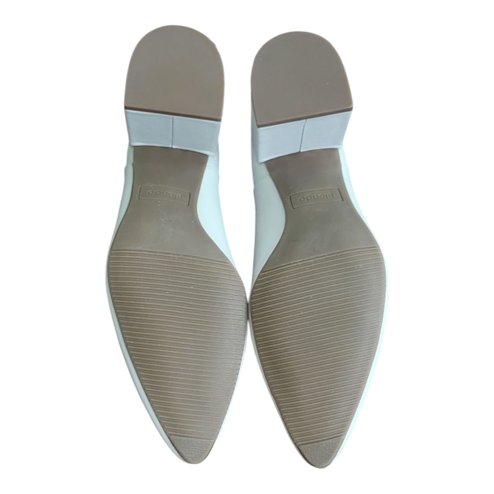 Blondo Tanner Waterproof Women's Off White Leather Ankle Booties Size 9.5 - Picture 7 of 8
